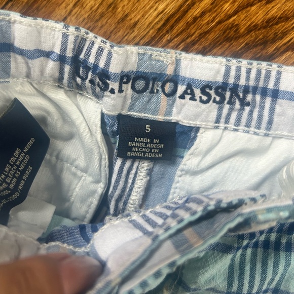 U.S. Polo Assn. Boys Blue Plaid Hartford Shorts Size 5 - Picture 4 of 5